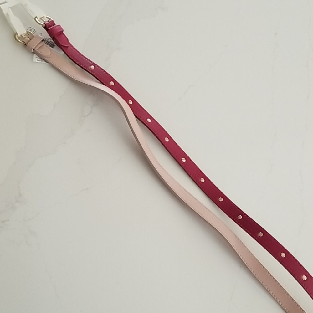 🍓🍑2 PC Berry & Blush Leather Belts - Picture 5 of 6